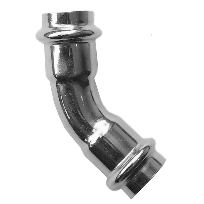 304/316L不銹鋼線管快插式45°彎頭防水接頭